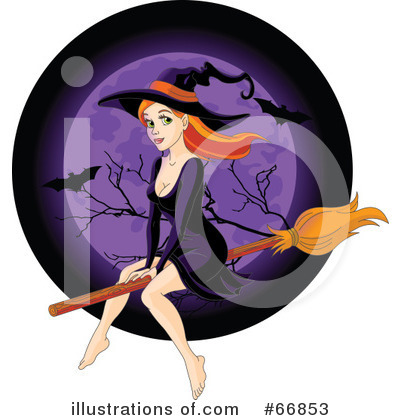 Royalty-Free (RF) Witch Clipart Illustration by Pushkin - Stock Sample #66853