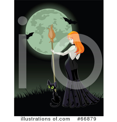 Royalty-Free (RF) Witch Clipart Illustration by Pushkin - Stock Sample #66879