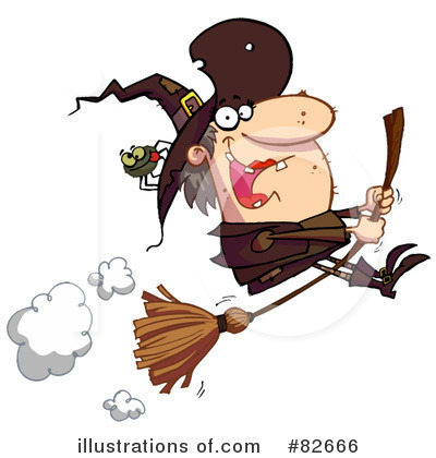 Royalty-Free (RF) Witch Clipart Illustration by Hit Toon - Stock Sample #82666