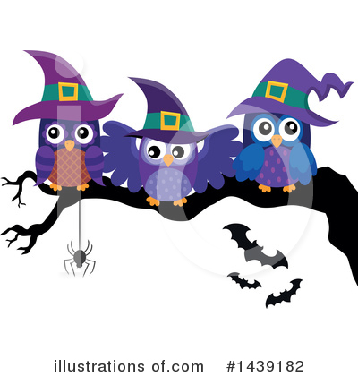 Royalty-Free (RF) Witch Owl Clipart Illustration by visekart - Stock Sample #1439182