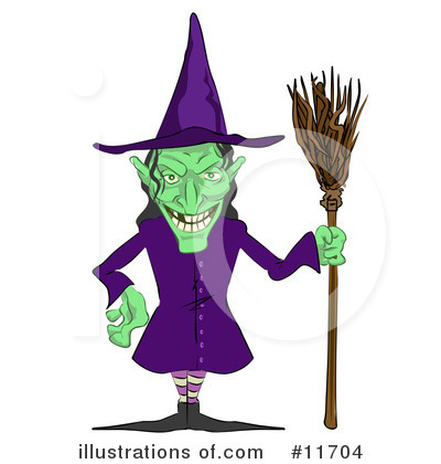 Witch Clipart #11704 by AtStockIllustration