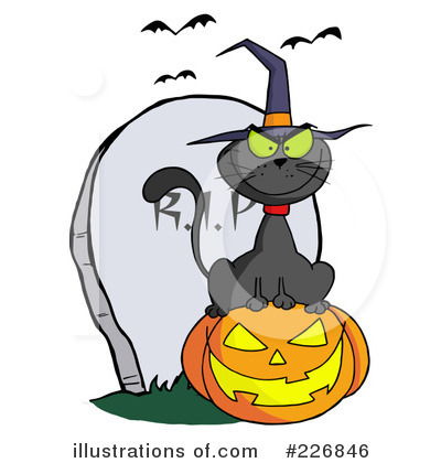 Royalty-Free (RF) Witchs Cat Clipart Illustration by Hit Toon - Stock Sample #226846
