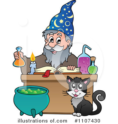 Royalty-Free (RF) Wizard Clipart Illustration by visekart - Stock Sample #1107430