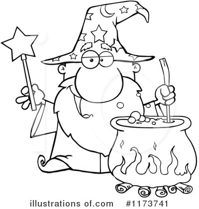 Royalty-Free (RF) Wizard Clipart Illustration by Hit Toon - Stock Sample #1173741