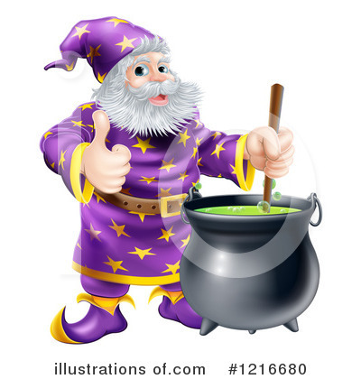 Royalty-Free (RF) Wizard Clipart Illustration by AtStockIllustration - Stock Sample #1216680
