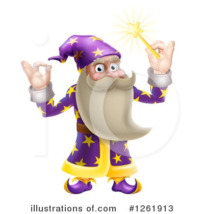 Royalty-Free (RF) Wizard Clipart Illustration by AtStockIllustration - Stock Sample #1261913