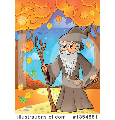 Royalty-Free (RF) Wizard Clipart Illustration by visekart - Stock Sample #1354881