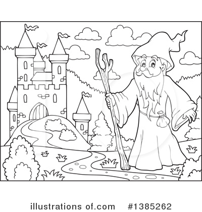 Royalty-Free (RF) Wizard Clipart Illustration by visekart - Stock Sample #1385262
