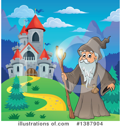 Royalty-Free (RF) Wizard Clipart Illustration by visekart - Stock Sample #1387904