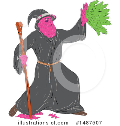 Royalty-Free (RF) Wizard Clipart Illustration by patrimonio - Stock Sample #1487507