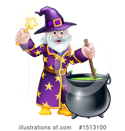 Royalty-Free (RF) Wizard Clipart Illustration by AtStockIllustration - Stock Sample #1513100