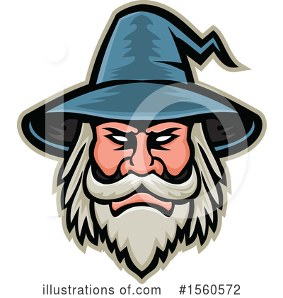 Royalty-Free (RF) Wizard Clipart Illustration by patrimonio - Stock Sample #1560572