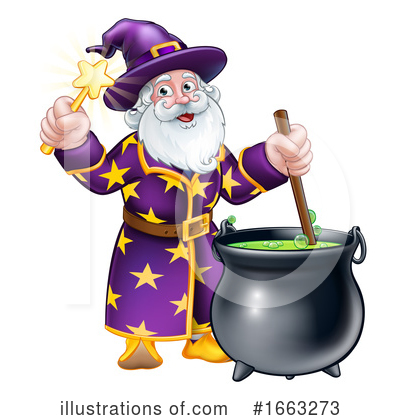 Royalty-Free (RF) Wizard Clipart Illustration by AtStockIllustration - Stock Sample #1663273