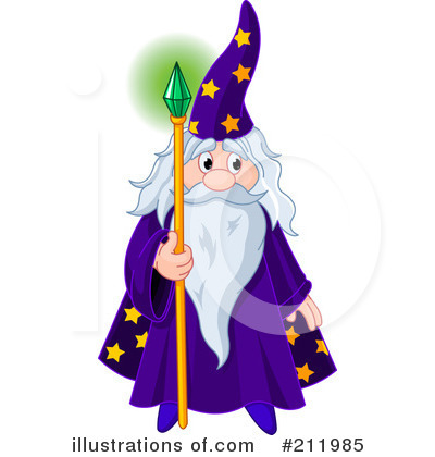 Royalty-Free (RF) Wizard Clipart Illustration by Pushkin - Stock Sample #211985