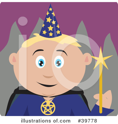 Royalty-Free (RF) Wizard Clipart Illustration by Dennis Holmes Designs - Stock Sample #39778