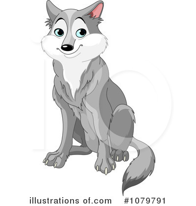 Royalty-Free (RF) Wolf Clipart Illustration by Pushkin - Stock Sample #1079791