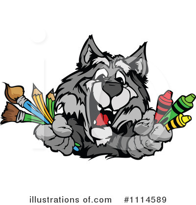 Royalty-Free (RF) Wolf Clipart Illustration by Chromaco - Stock Sample #1114589