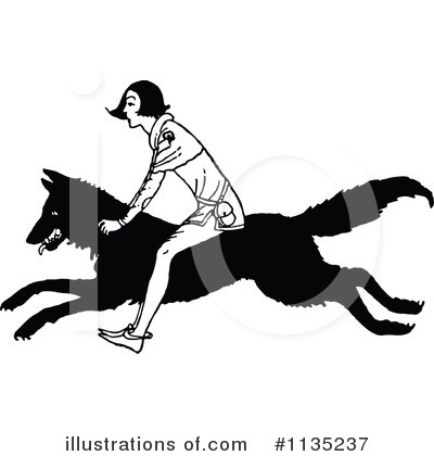 Royalty-Free (RF) Wolf Clipart Illustration by Prawny Vintage - Stock Sample #1135237