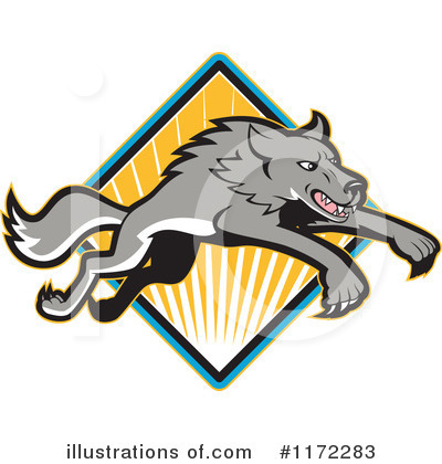 Royalty-Free (RF) Wolf Clipart Illustration by patrimonio - Stock Sample #1172283