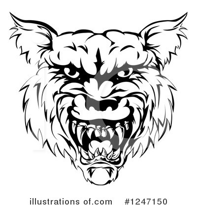 Wolf Clipart #1247150 by AtStockIllustration