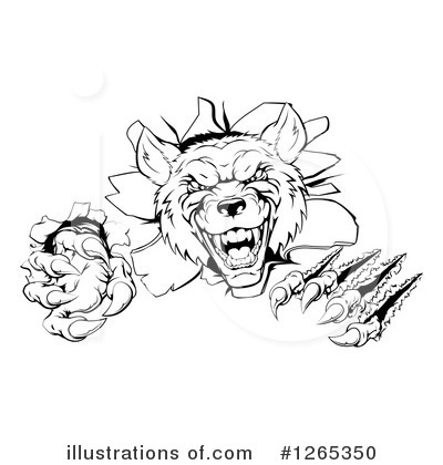Royalty-Free (RF) Wolf Clipart Illustration by AtStockIllustration - Stock Sample #1265350