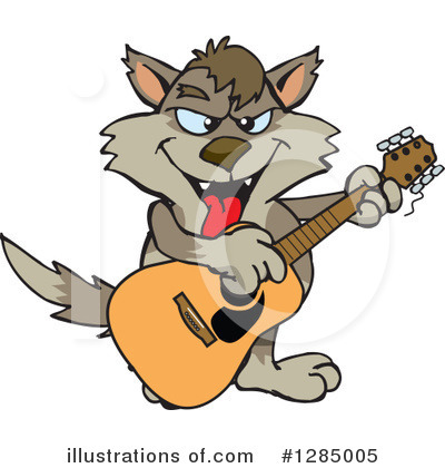 Royalty-Free (RF) Wolf Clipart Illustration by Dennis Holmes Designs - Stock Sample #1285005