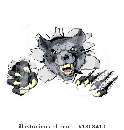 Royalty-Free (RF) Wolf Clipart Illustration by AtStockIllustration - Stock Sample #1303413