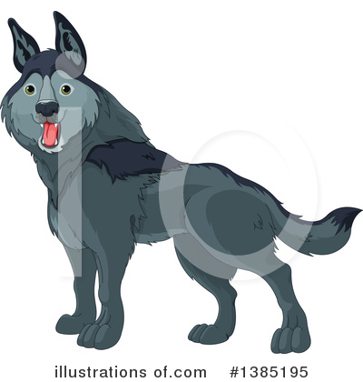 Royalty-Free (RF) Wolf Clipart Illustration by Pushkin - Stock Sample #1385195