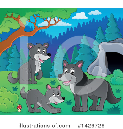 Royalty-Free (RF) Wolf Clipart Illustration by visekart - Stock Sample #1426726