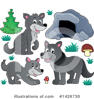 Royalty-Free (RF) Wolf Clipart Illustration by visekart - Stock Sample #1426730