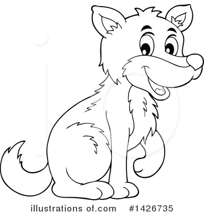 Royalty-Free (RF) Wolf Clipart Illustration by visekart - Stock Sample #1426735