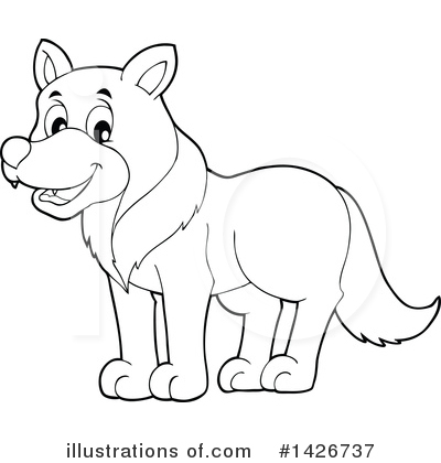 Royalty-Free (RF) Wolf Clipart Illustration by visekart - Stock Sample #1426737