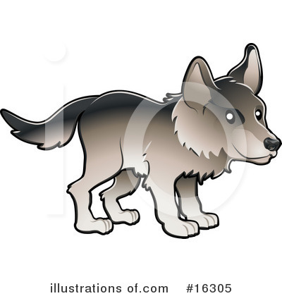 Wolf Clipart #16305 by AtStockIllustration