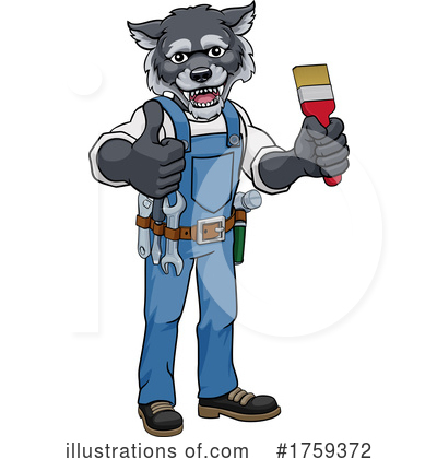 Wolf Clipart #1759372 by AtStockIllustration