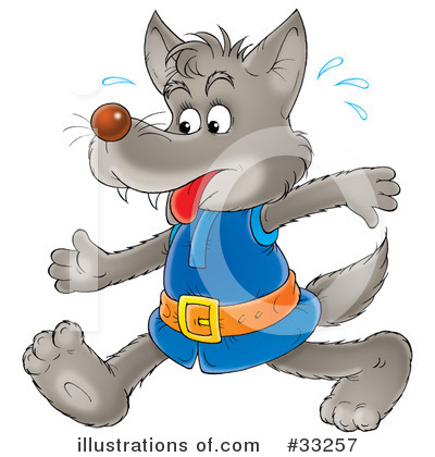 Royalty-Free (RF) Wolf Clipart Illustration by Alex Bannykh - Stock Sample #33257