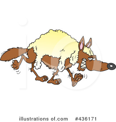 Royalty-Free (RF) Wolf Clipart Illustration by toonaday - Stock Sample #436171