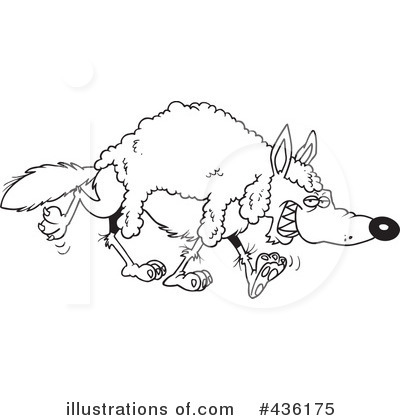 Royalty-Free (RF) Wolf Clipart Illustration by toonaday - Stock Sample #436175