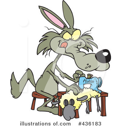 Royalty-Free (RF) Wolf Clipart Illustration by toonaday - Stock Sample #436183