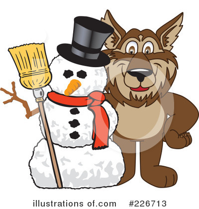 Royalty-Free (RF) Wolf Mascot Clipart Illustration by Mascot Junction - Stock Sample #226713