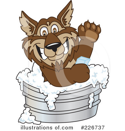 Royalty-Free (RF) Wolf Mascot Clipart Illustration by Mascot Junction - Stock Sample #226737