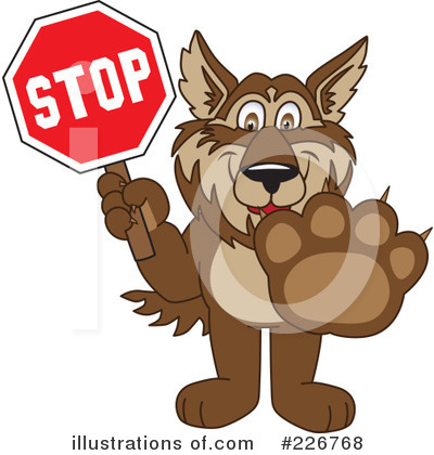 Wolf Mascot Clipart #226768 by Toons4Biz
