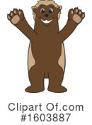 Wolverine Mascot Clipart #1603887 by Mascot Junction