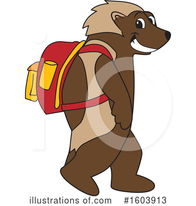 Wolverine Mascot Clipart #1603913 by Mascot Junction