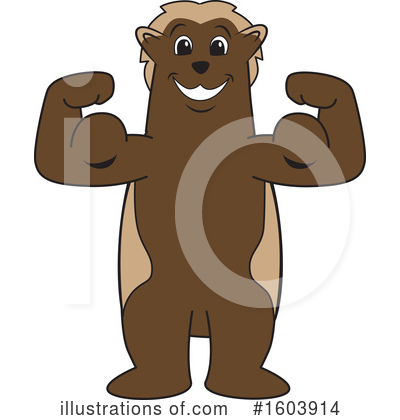 Wolverine Mascot Clipart #1603914 by Mascot Junction