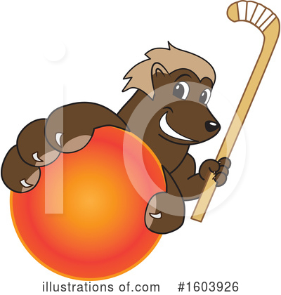 Wolverine Mascot Clipart #1603926 by Mascot Junction
