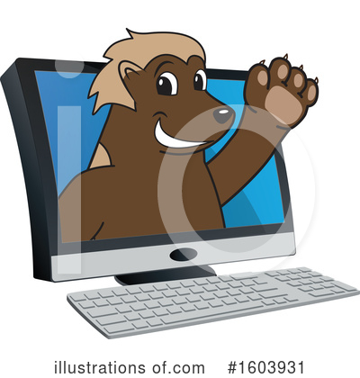 Wolverine Mascot Clipart #1603931 by Mascot Junction