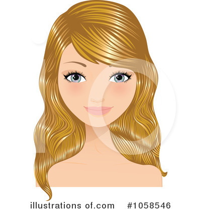 Blond Woman Clipart #1058546 by Melisende Vector