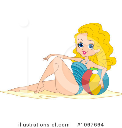 Sun Bathing Clipart #1067664 by BNP Design Studio