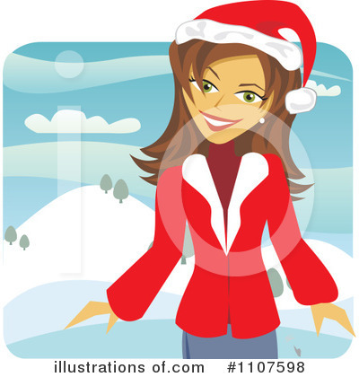 Christmas Woman Clipart #1107598 by Amanda Kate