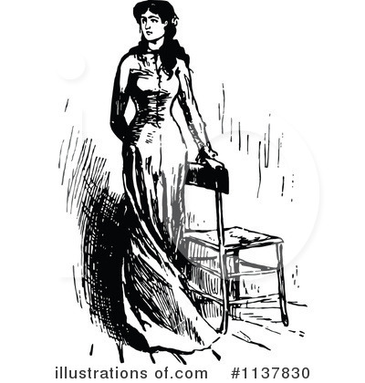 Royalty-Free (RF) Woman Clipart Illustration by Prawny Vintage - Stock Sample #1137830